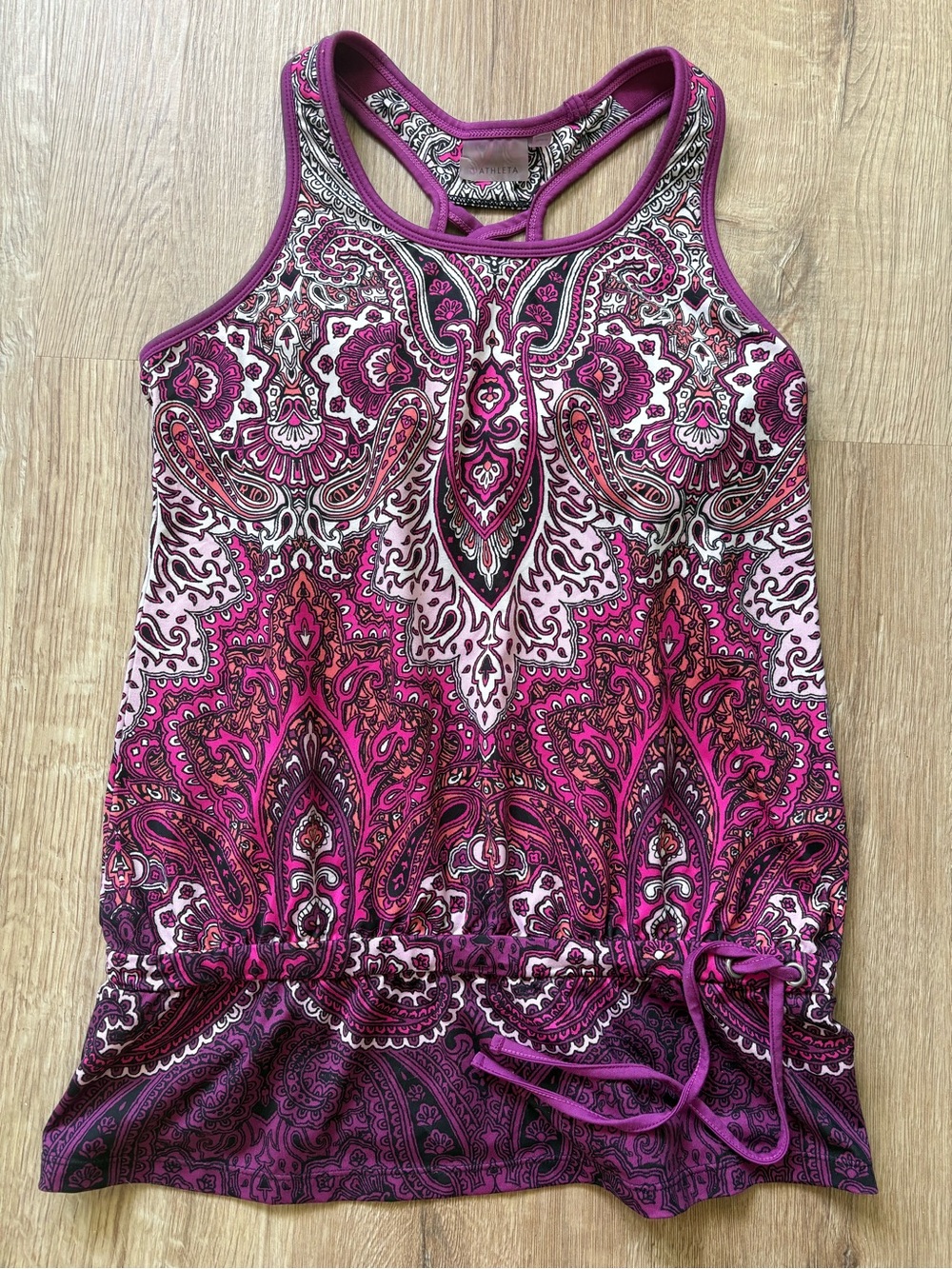 Athleta Paisley Racerback Athletic Yoga Tank